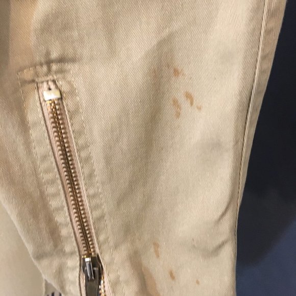 Khaki ABS Asymmetrical Twill Zipper Jacket - Picture 8 of 8